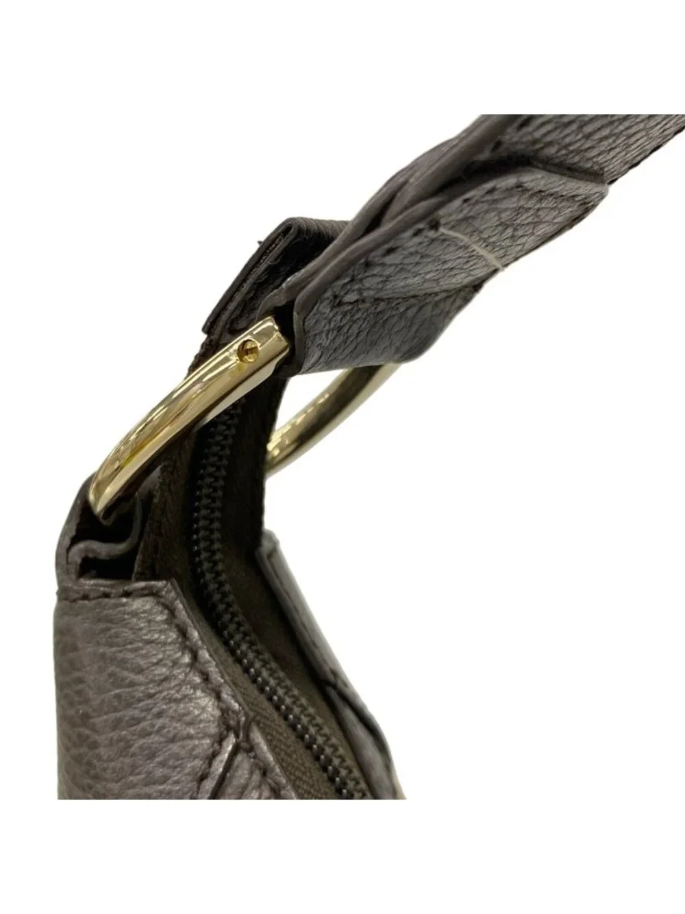 Gucci Shoulder Bag GG Pattern Dark Brown Beige Leather - Picture 10 of 15